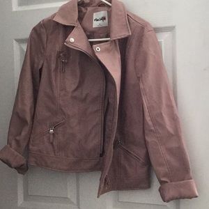Pink leather jacket